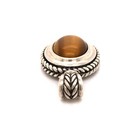 Estate Sterling Silver Tiger Eye Oval Pendant Large Statement Jewelry — photo 4
