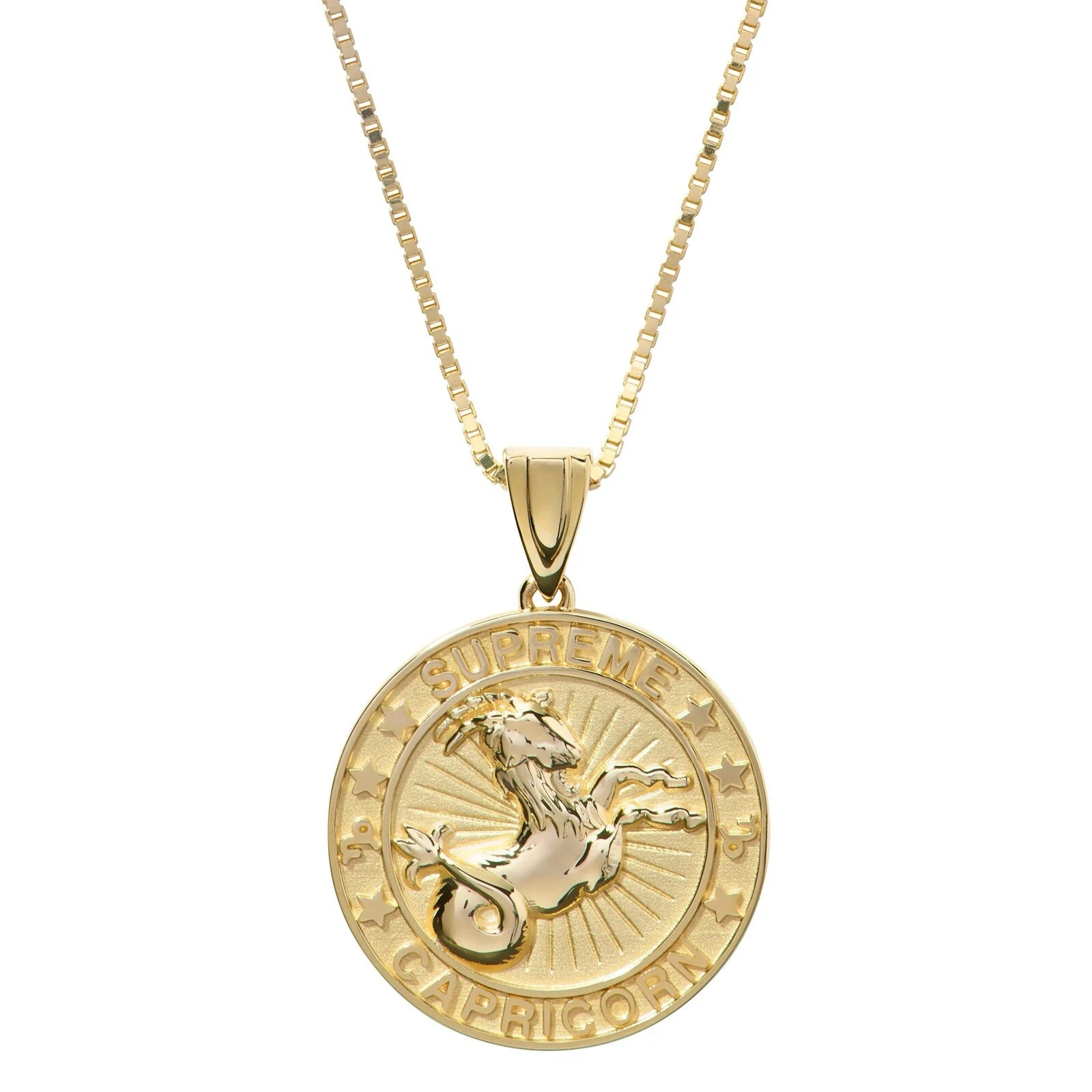 PENDENTIF ZODIAQUE SUPREME®/JACOB&CO en or 14 carats chaîne et pendentif capricorne neuf dans sa boîte