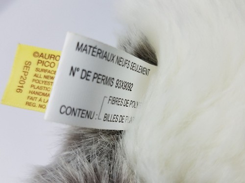 Miyoni Aurora Conejo Holandés Gris Blanco 10" Peluche De Pie - Imagen 10 de 10