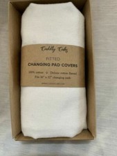 Cuddly Cubs Flannel Changing Pad Cover White NIB