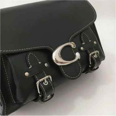COACH CT721 Cargo Soft Tabby Shoulder Bag Black Crossbody Bag
