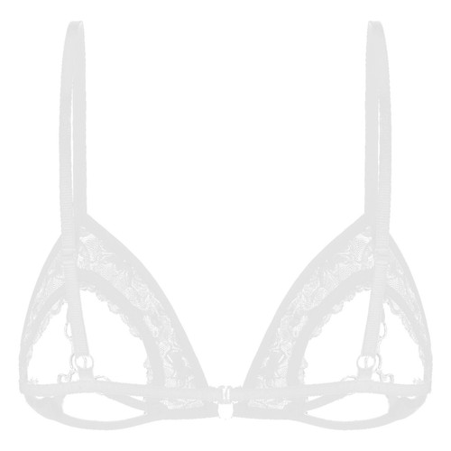 Women Open Cup Lingerie Bra Bralette Nipple Metal Rings Sexy Underwear Nightwear - 第 11/28 張圖片