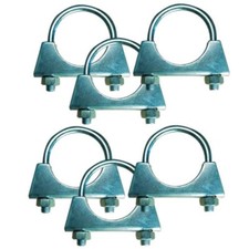 40 x Assorted Exhaust Clamps 67-102mm Clips U Bolt Hvy Duty + Nuts Aerial MIX3x2