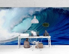 Image of 3D Ocean Spray Water Drop Wallpaper Mural Photo Wall Sticker 2246