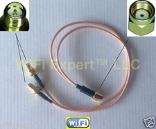 RP-SMA Male to Y type 2X RP-SMA Female Splitter Combiner cable pigtail RG316 USA