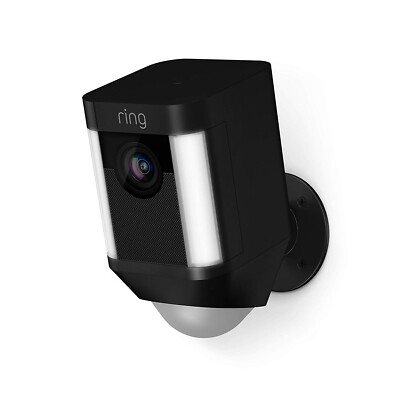 Ring Spotlight Überwachungskamera - HD Stick Up Floodlight Cam - Akku - Schwarz