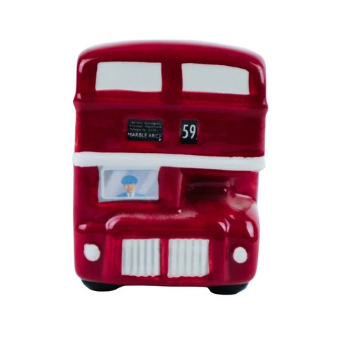 RARE Marks & Spencer London Red Double Decker Bus in Ceramic (15 cm) Money Box - Picture 5 of 9