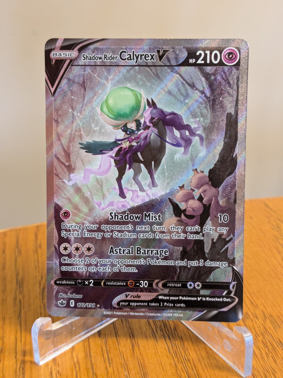 Shadow Rider Calyrex V Alt Art 172/198 Chilling Reign Pokemon TCG MP