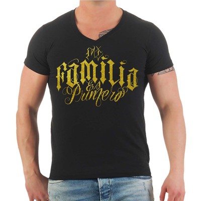 T-Shirt Mi Familia es Primero GOLD Vida loca espanol espana 187 palmen fuck you