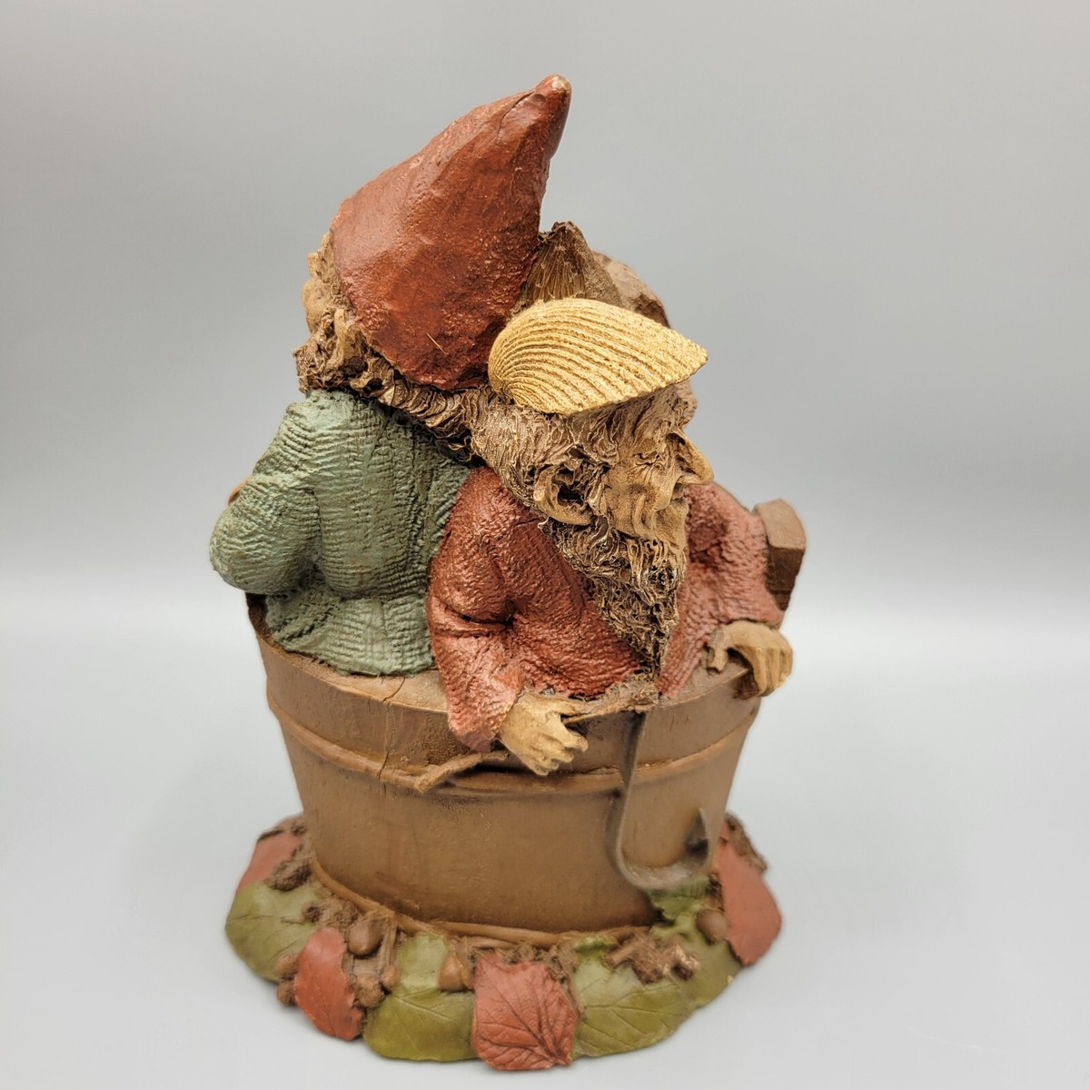 Vintage Tom Clark Resin/Clay Gnome Sculpture Butch, Wick & Biscuit