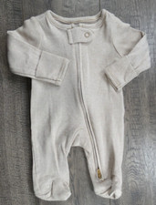 Baby Boy Clothes Nwot Child Mine Carter's Preemie Brown Striped Footed Outfit