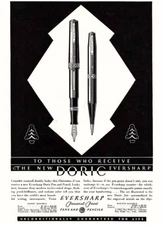 1931 Doric Eversharp: To Those Who Receive Vintage Print Ad