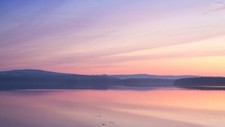 Landscape lake water morning calm waters nature Custom Gaming Mat Desk