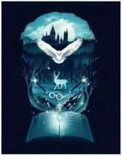 5D Diamond Painting Kits 20X25cm Open Wizard's Book with Symbols