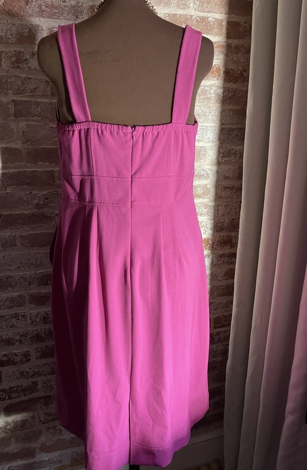 Vestido Vaina Jessica London Rosa Vintage Midi Acento Botones Correa Manga Talla 12 Foto 4 de 4