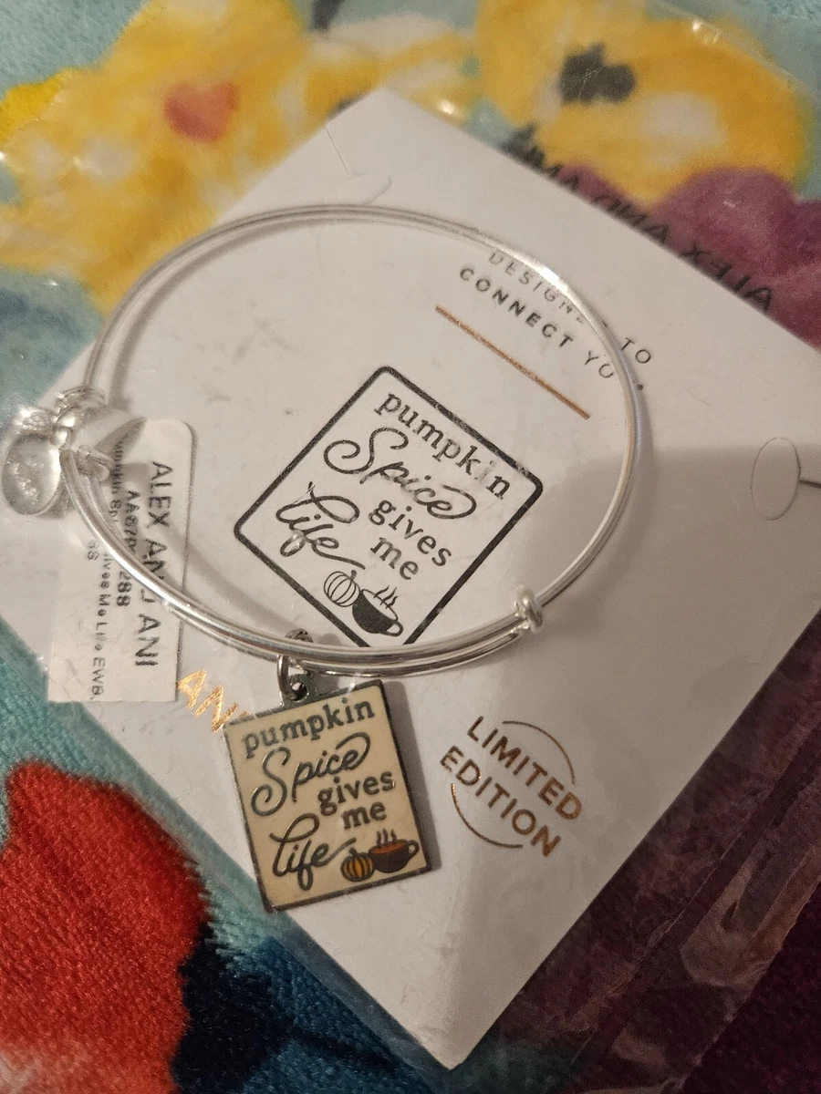 Alex And Ani Pumpkin Spice Gives Me Life Bangle Charm Bracelet eBay