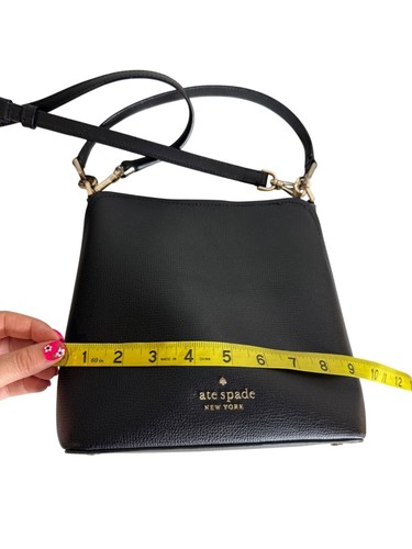 Kate Spade Umhängetasche schwarz Leder mit abnehmbarem Riemen & oberem Griff - Bild 12 von 12