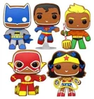DC GINGERBREAD SUPER HEROES Funko POP! SET OF 5 Christmas Flash Batman NEW!