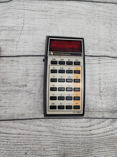 Vintage Texas Instruments TI-1250 Calculator Red LED Display WORKING | eBay