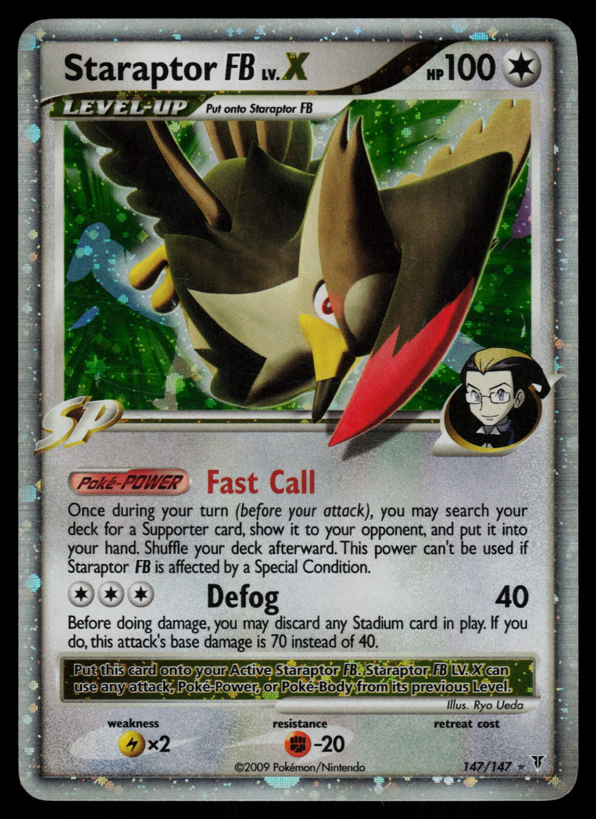 Staraptor FB Lv. X - 147/147 - Pokemon Card Supreme Victors Holo Rare - LP