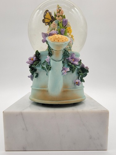 San Francisco Music Box Watering Can w/ Flowers Globe Music Box Unchained Melody - Picture 2 of 14