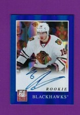 2011 Panini Elite autographed hockey card Marcus Kruger Chicago Blackhawks