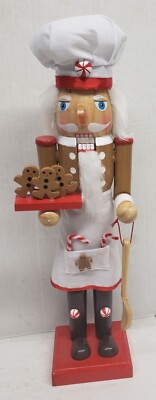 Aceshop Casse Noisette Noel 38cm/15, En Bois, Grand Decoration Noël