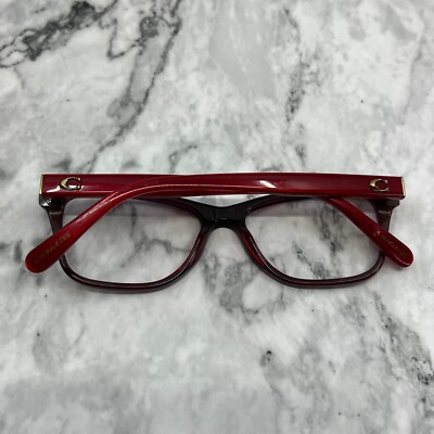 Coach HC6129 5532 Eyeglasses Berry Laminate Red Rectangular  display picture 2