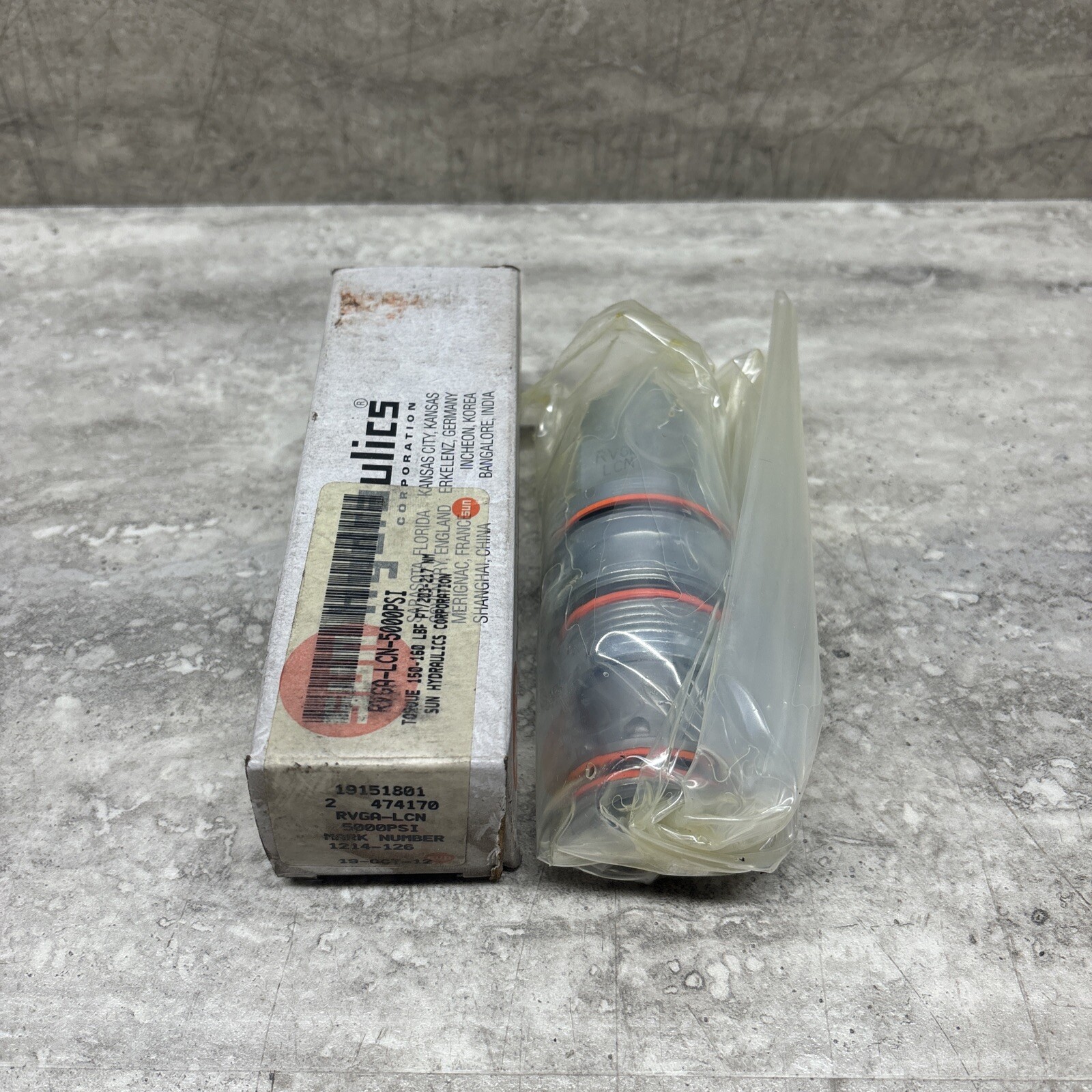 Sun Hydraulics RVGA-LCN RVGALCN Hydraulic Cartridge Valve, New