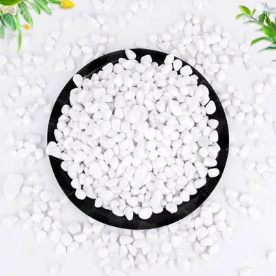 Natural White River Rocks,3/5 Small Decorative Rocks for Potted Plants Pebbles 