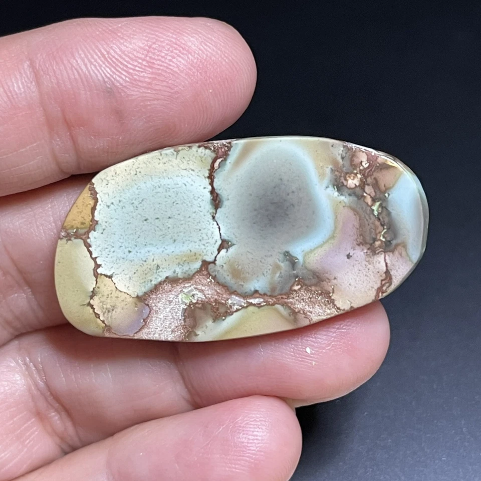 38.4ct 43x22.5x4.4mm Rare Red River Turquoise Cabochon Collector’s Stone Gem - Image 3 of 4