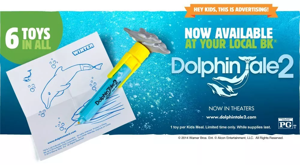 2014 Burger King DOLPHIN TALE 2 Toys Complete Set Of 6 *Free Shipping* |  eBay