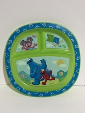 Munchkin Toddler Kids Plate Elmo Sesame Street Utensil Character Feeding Set