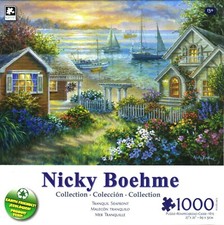 Tranquil Seafront 1000 Piece Puzzle - Nicky Boehme