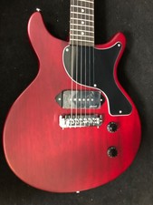 Harley Benton Dc-junior 2024 Faded Cherry W/ P90 Pickups + Graphite Nut
