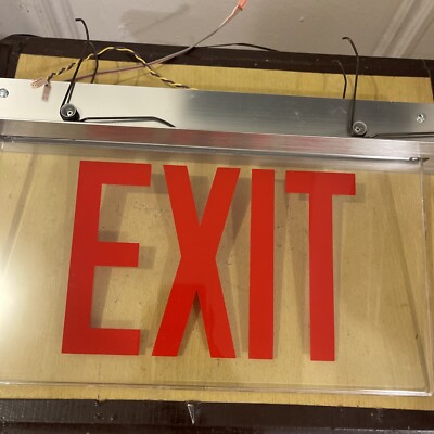 Cooper Lighting TAC16RCSA Emergency Exit Sign LED ED, ALUM 6'', 1FC, RED 