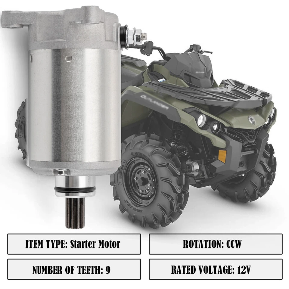 Starter Motor Fits For Can-Am Defender HD10 2016-2023 HD8 2016-2021 All Models - Image 4 of 4