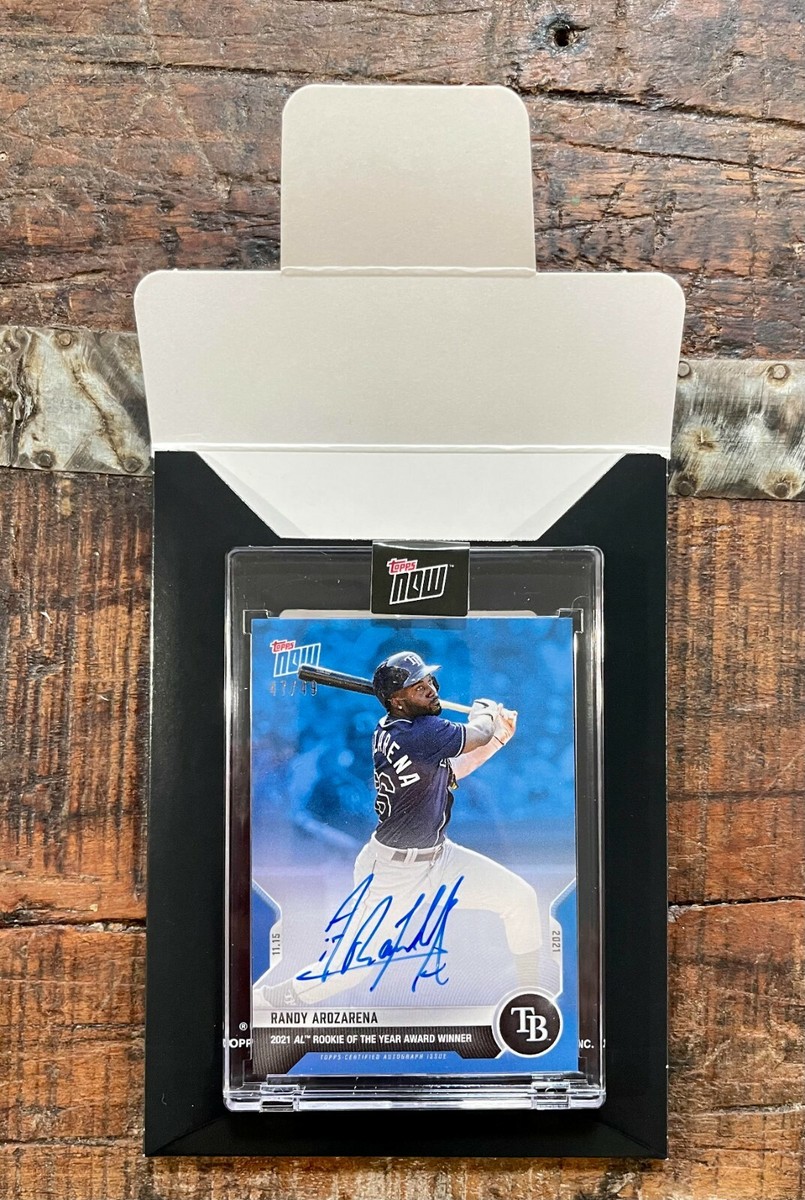 2021 AL新人賞のランディーアロサレーナRC AUです。 Randy Arozarena is the Jackie Robinson AL Rookie of the Year