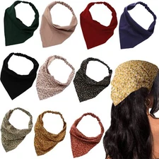 Hair Scarfs Head Bandanas for Women Fashion Floral Triangle Head Scarf Hair A...