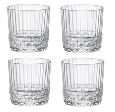 Bormioli Rocco '20s 10.25 oz. Rocks Drink Drinking Glasses, Clear, Set of 4