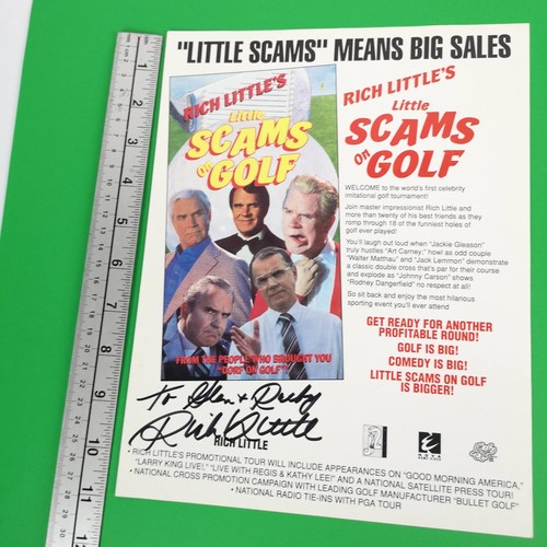 Rich Little Comedian Flyer Little Scams Comic 1991 Autographed - Picture 4 of 5