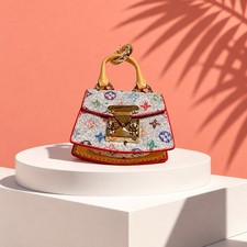 Beautiful MultiColor Elegant Mini Bag Charm  Slide Button to Open Purse
