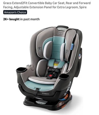 Graco Extend2Fit Convertible Car Seat – Rear Forward Facing