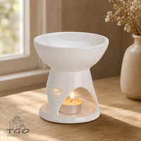 Deko Duftlampe Aus Keramik In Weiß HöHe 12Cm- 10024213W