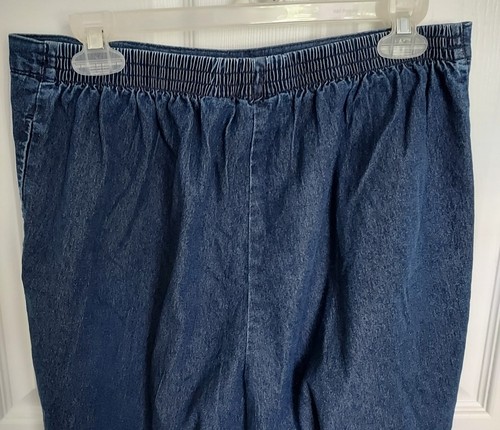 Alfred Dunner Damen Größe 10 Pull-On Stretch Denim Caprihose mit Taschen - Bild 4 von 18
