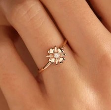 Real Moissanite 1.20Ct Round Cut Women's Engagement Ring 14K Rose Gold Plated