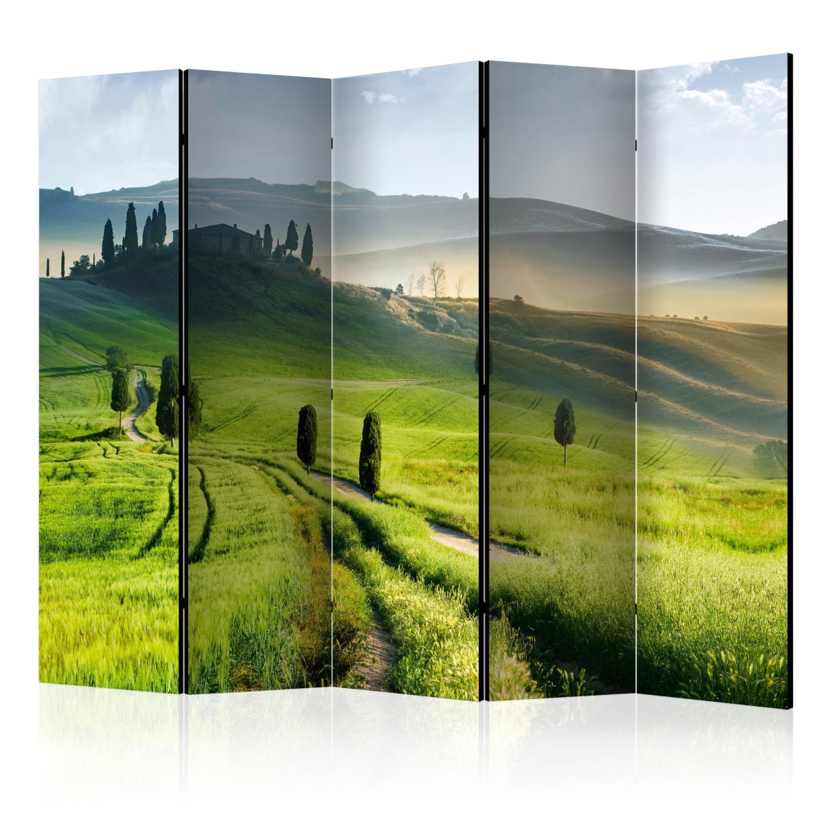 Paravent 5 volets Morning in the Countryside 172x225cm cloison amovible