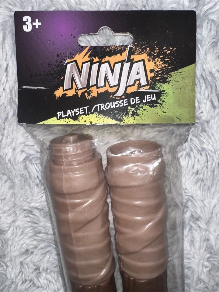 Ninja Nunchaku Japonés Karate Kung Fu Maestro Niños Disfraz Arma Nunchucks Duro Foto 3 de 4