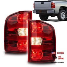 Pair Tail Lights Compatible with 2007-2013 Chevy Silverado 1500 2500HD 3500HD
