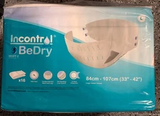 Incontrol BeDry Diapers - Pack Of 16 - Large